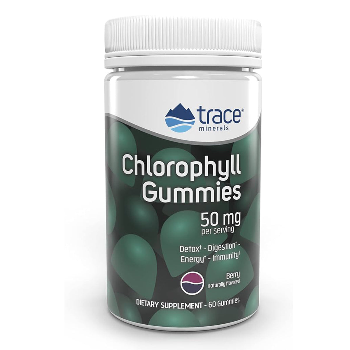 Trace Minerals - Chlorophyll 50 mg Gummies Berry 60 Gummies - GOLDFARMACI