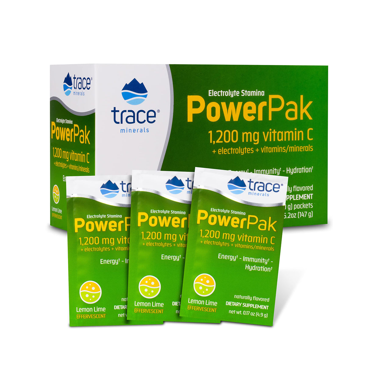 Trace Minerals - Power Pak Non-GMO Lemon Lime 30 Packets - GOLDFARMACI