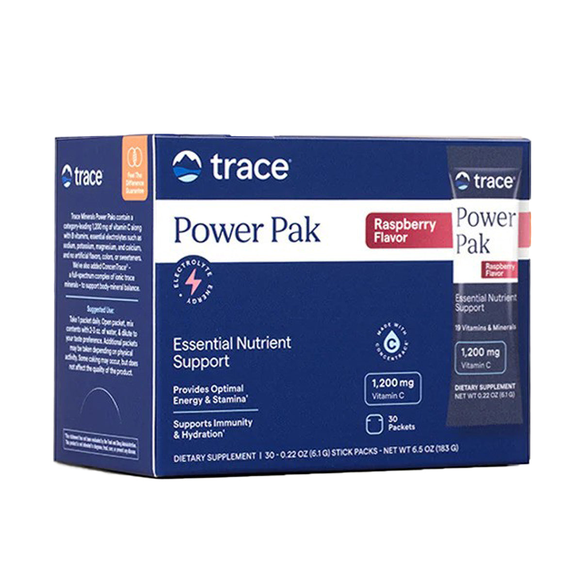 Trace Minerals - Electrolyte Stamina Power Pak Raspberry 30 Packets - GOLDFARMACI
