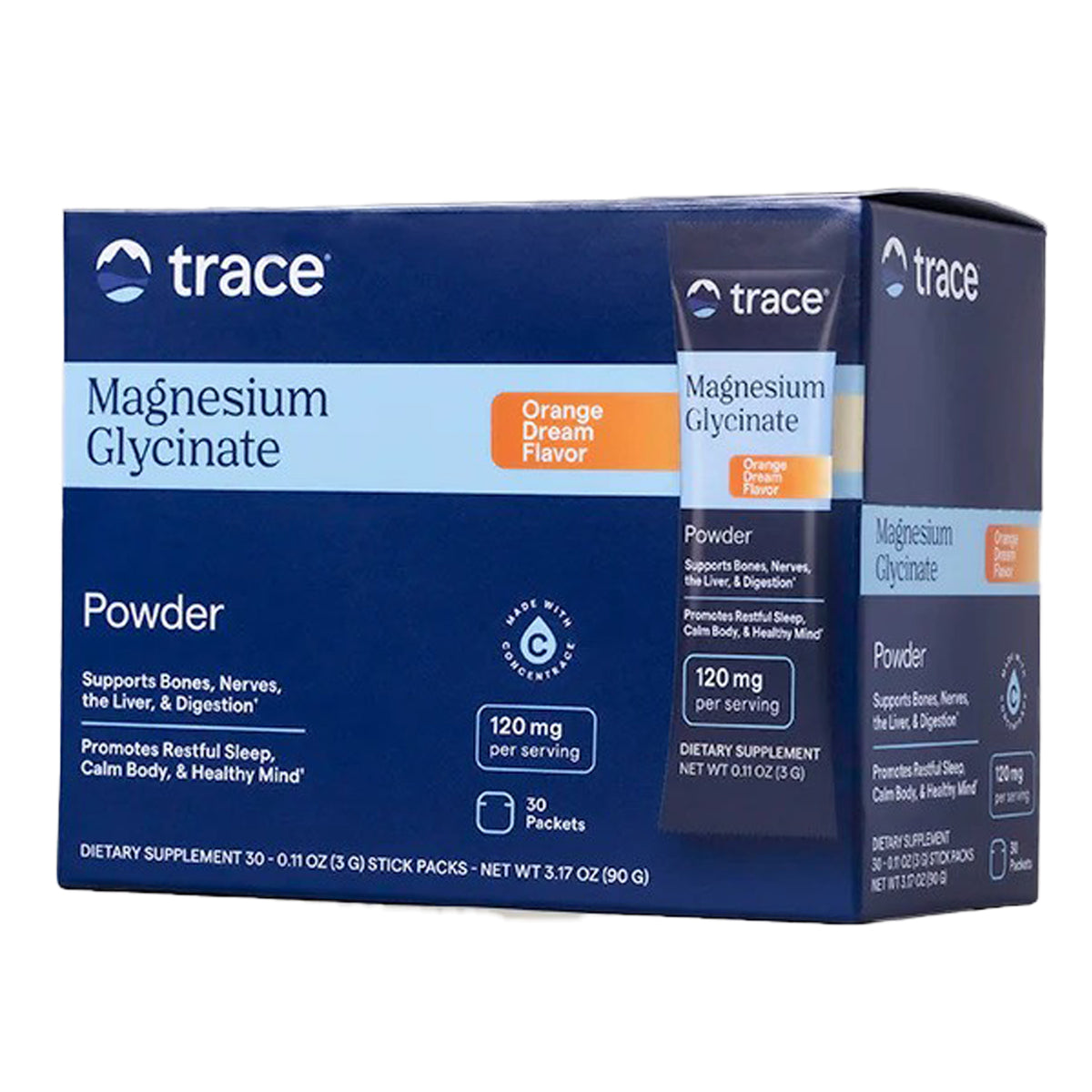 Trace Minerals - Magnesium Glycinate Orange 30 Packets - GOLDFARMACI