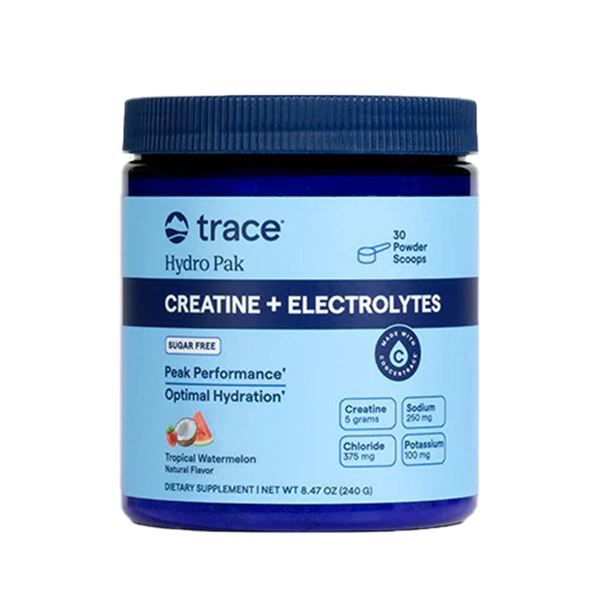 Trace Minerals - Creatine + Electrolytes Tropical Watermelon 240 g - GOLDFARMACI