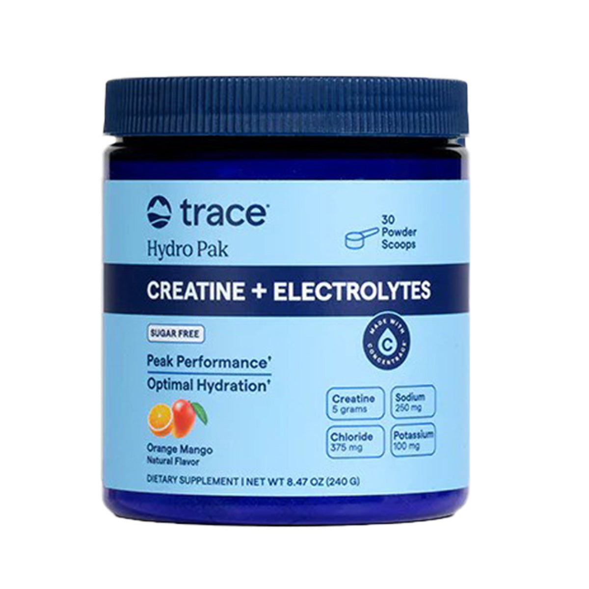 Trace Minerals - Creatine + Electrolytes Orange Mango 240 g - GOLDFARMACI