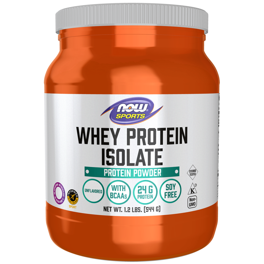 NOW Sports Whey Protein Isolate Unflavored - 1.2 lb (544 g)