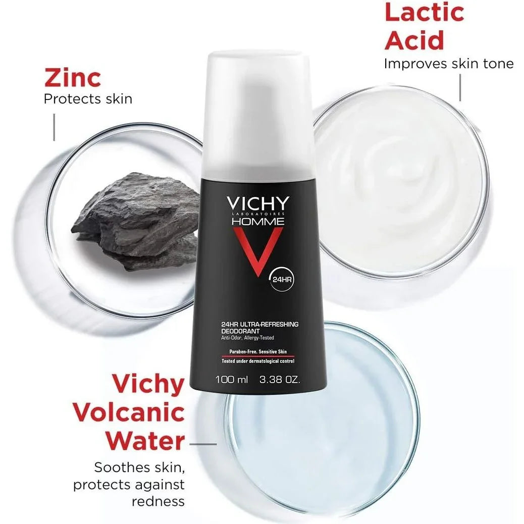 Vichy - Homme 24h Ultra-Fresh Deodorant Spray