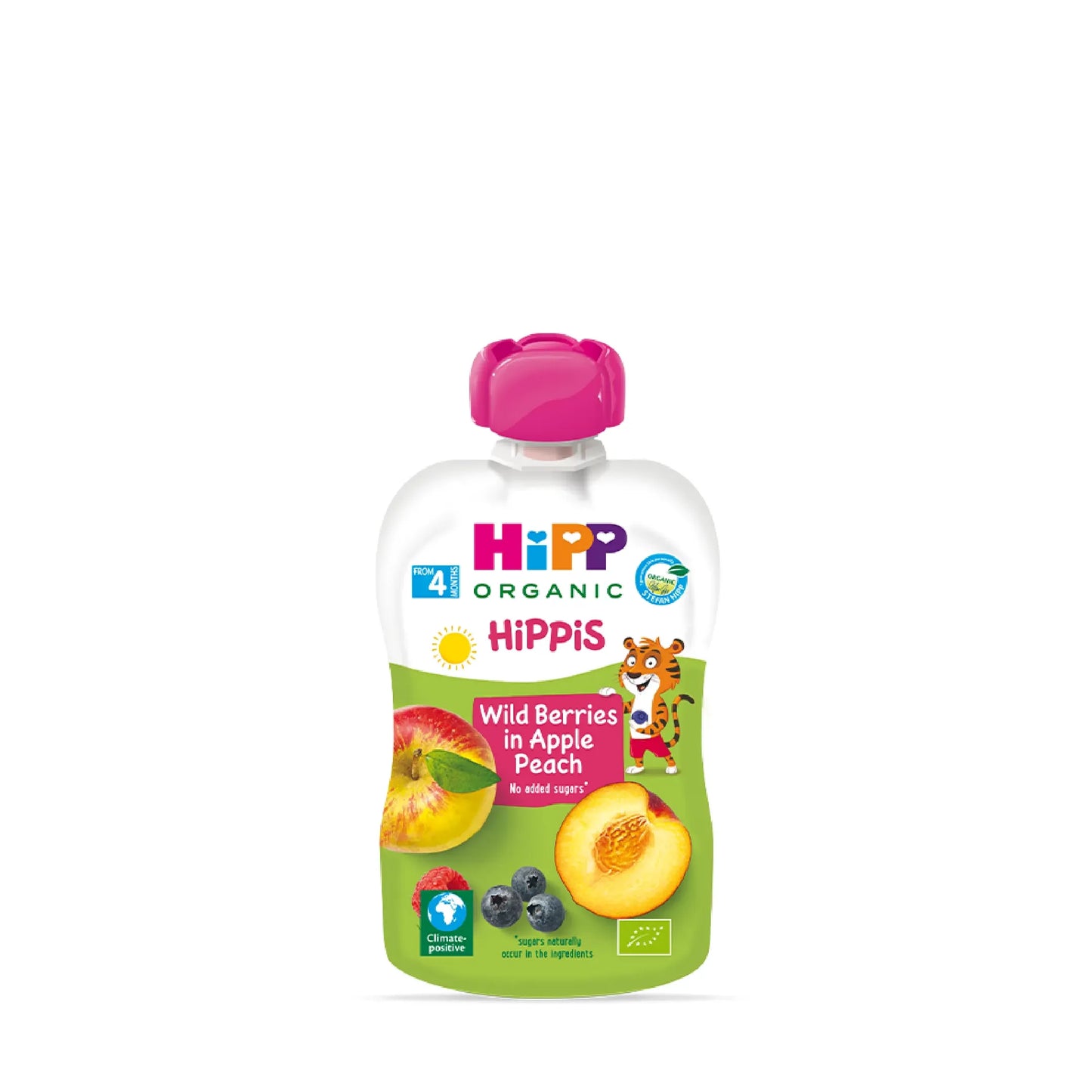 HiPP - HiPPiS HiPPiS fruta pylli, mollë & pjeshkë (4m+)