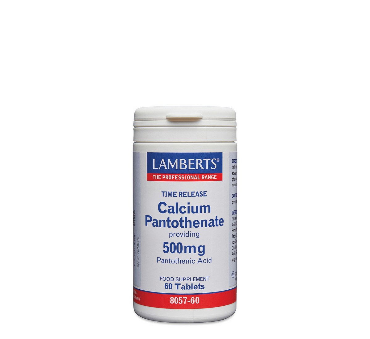 Lamberts Calcium Pantothenate 500 mg 60 Tablets 60 tablets