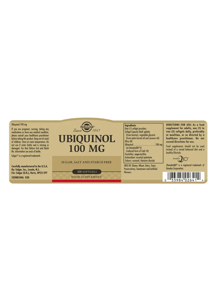 Solgar - Ubiquinol 100 mg