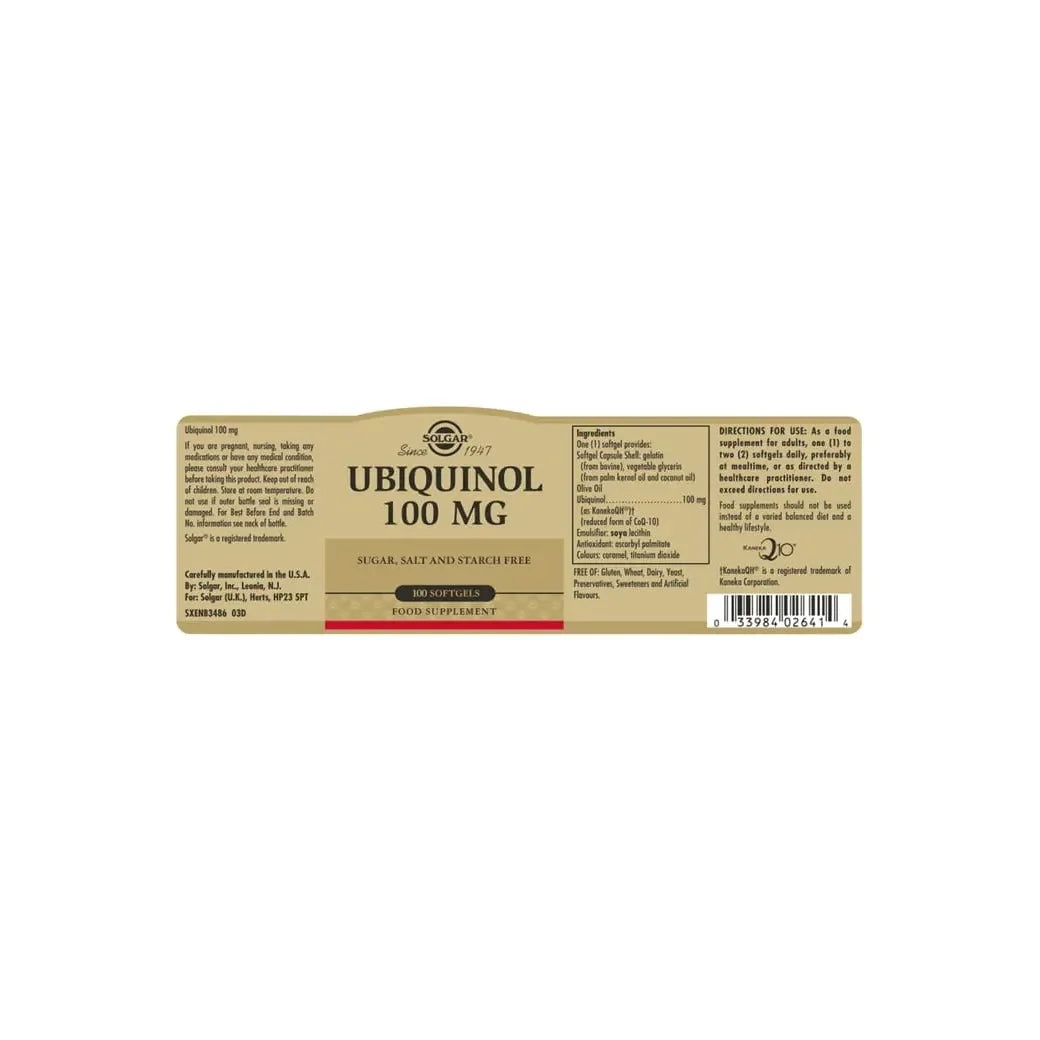 Solgar - Ubiquinol 100 mg