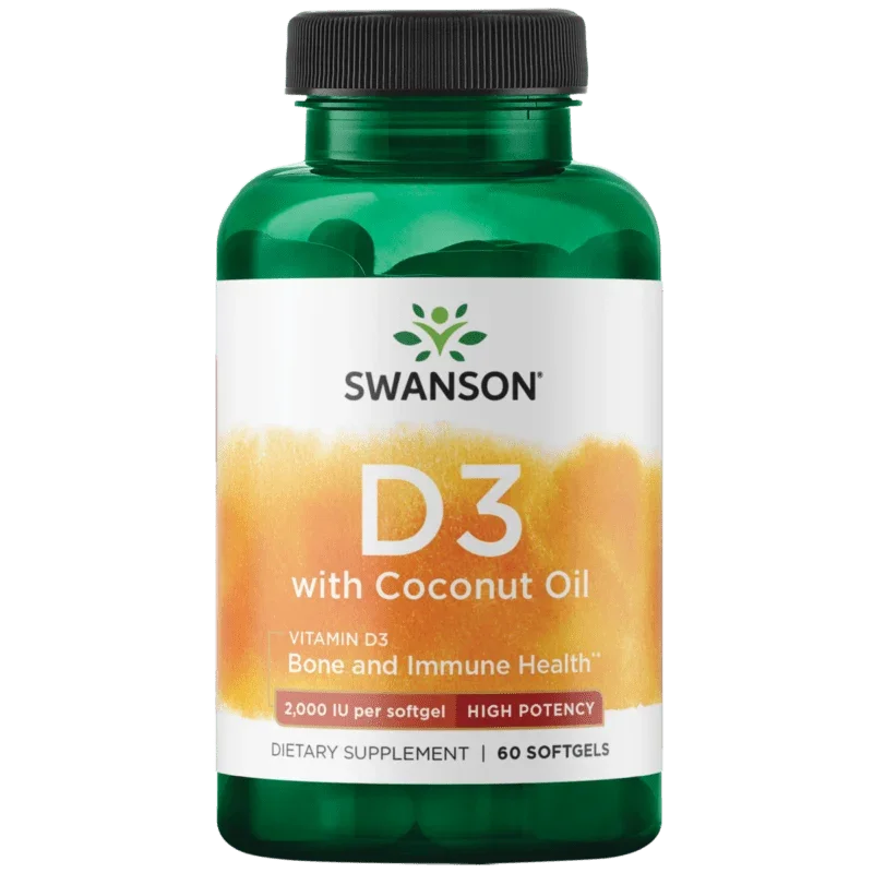 Swanson - Vitamin D3 2000 IU with Coconut Oil