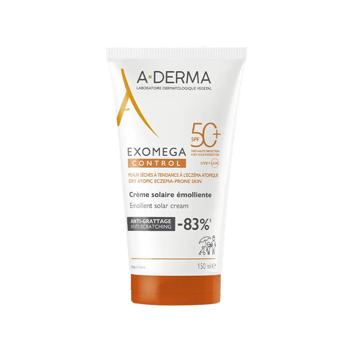 A-Derma - Exomega Emollient Solar Cream SPF 50+