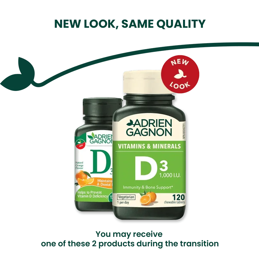 Adrien Gagnon - Vitamin D3 1000 UI Chewable - GOLDFARMACI