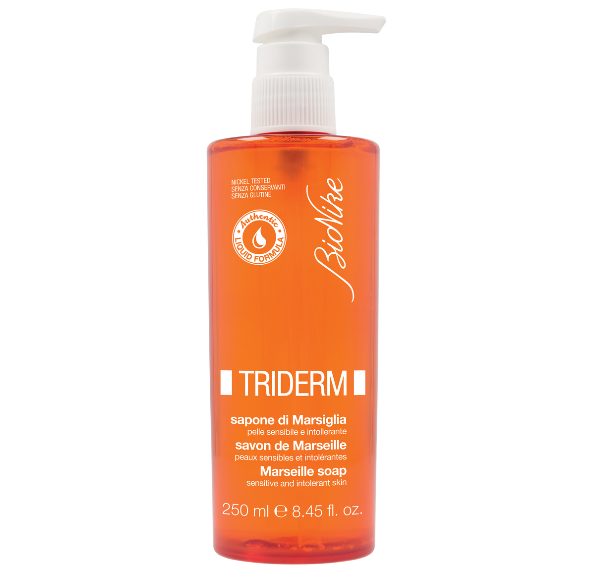 BioNike Triderm Marseille Soap Liquid 250 ml bottle