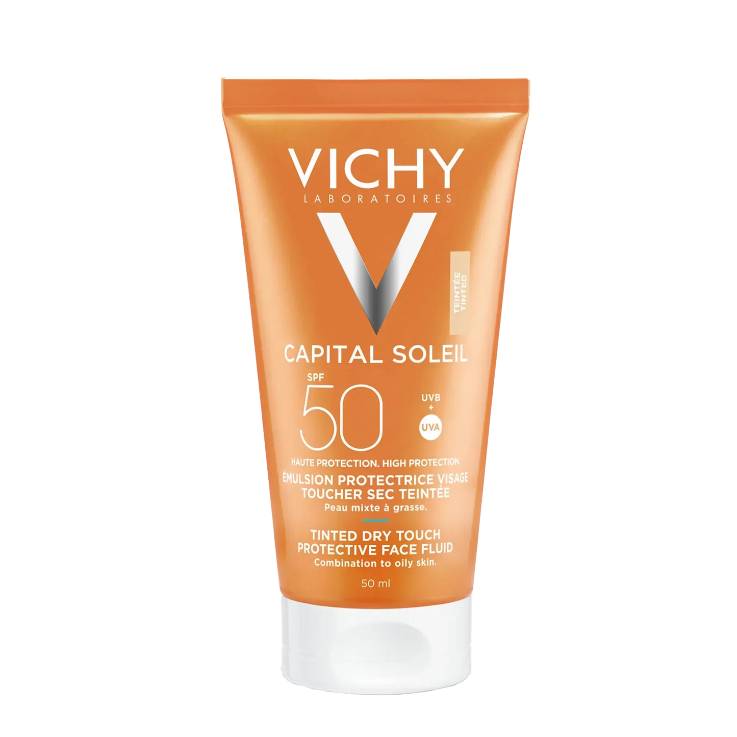 Vichy - Capital Soleil Mattifying Face Dry Touch Tinted SPF50 - GOLDFARMACI