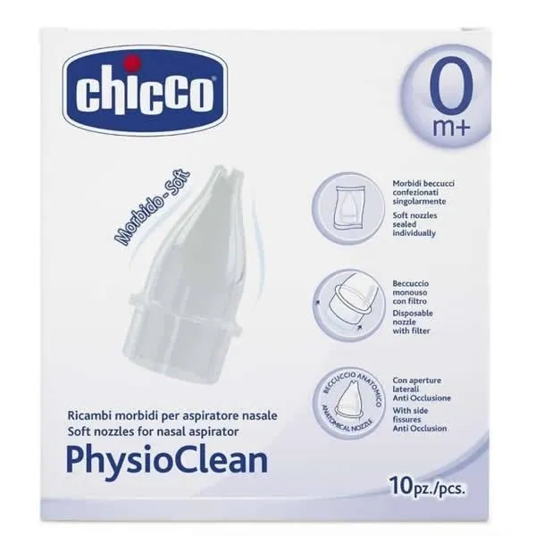 Chicco - PhysioClean Soft Nozzles for Nasal Aspirator - GOLDFARMACI