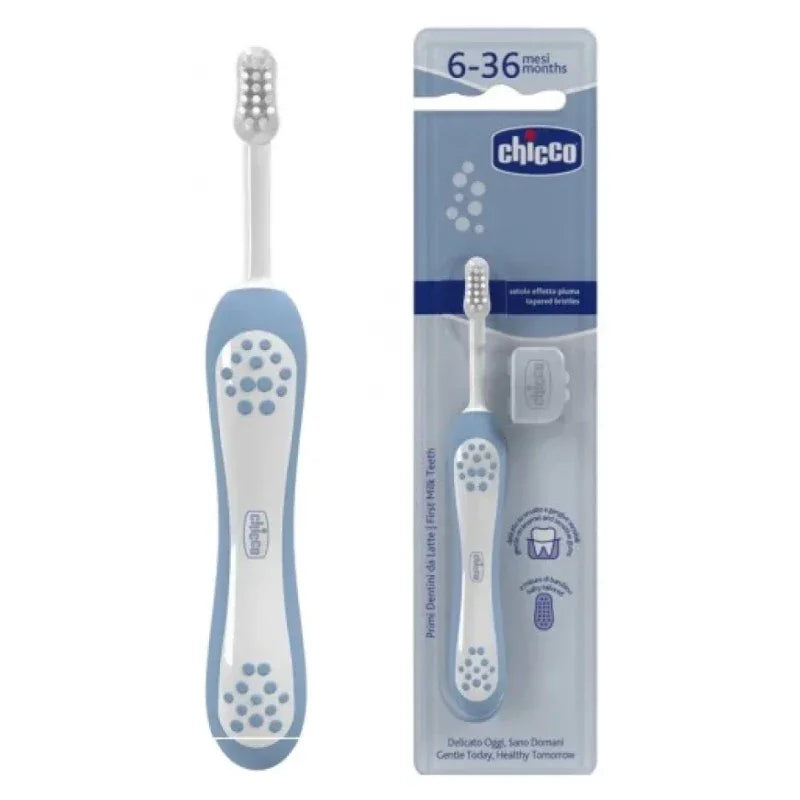 Chicco - Toothbrush 6–36 Months Blue - GOLDFARMACI