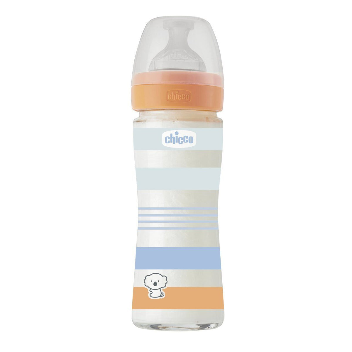 Chicco Well-Being Glass Feeding Bottle 240 ml Blue