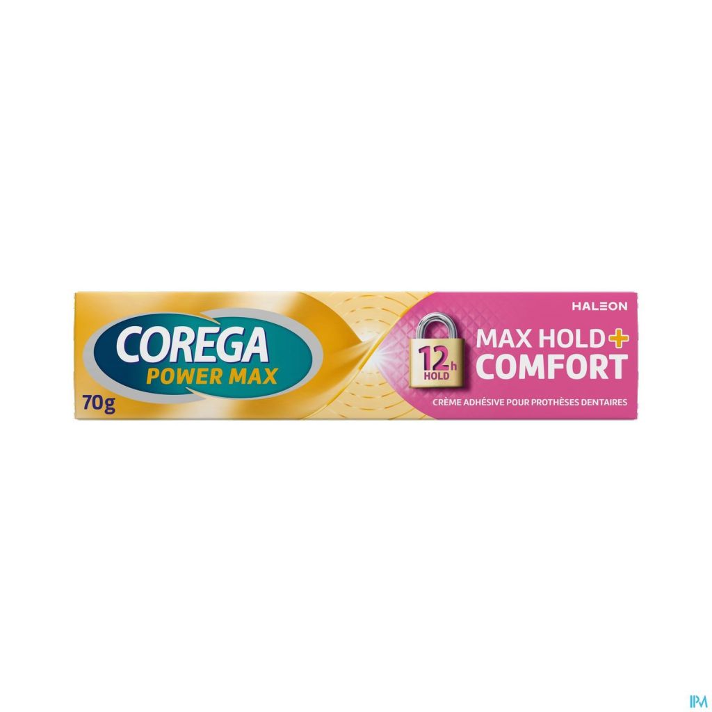 Corega Power Max Hold + Comfort Denture Adhesive Cream 70 g