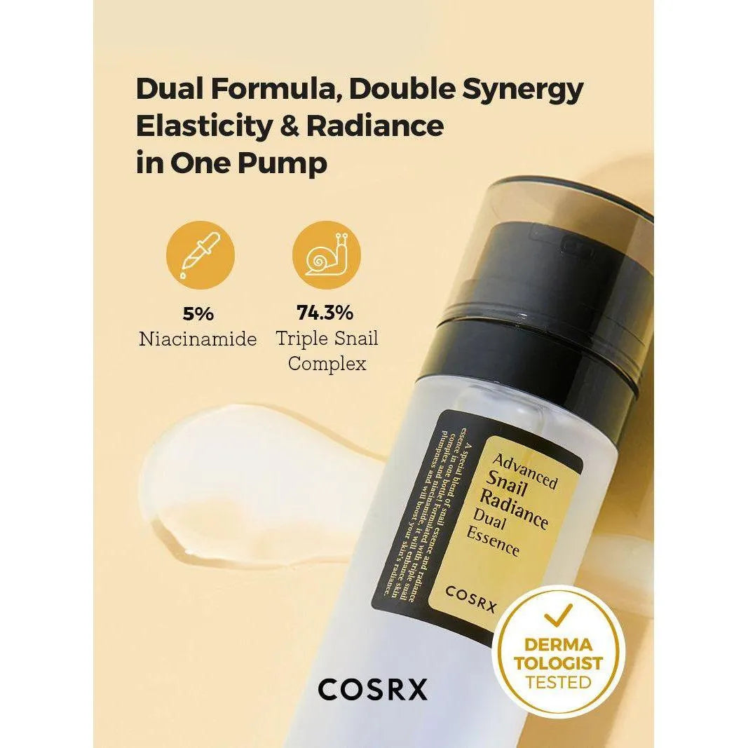 Cosrx - Advanced Snail Radiance Dual Essence - GOLDFARMACI