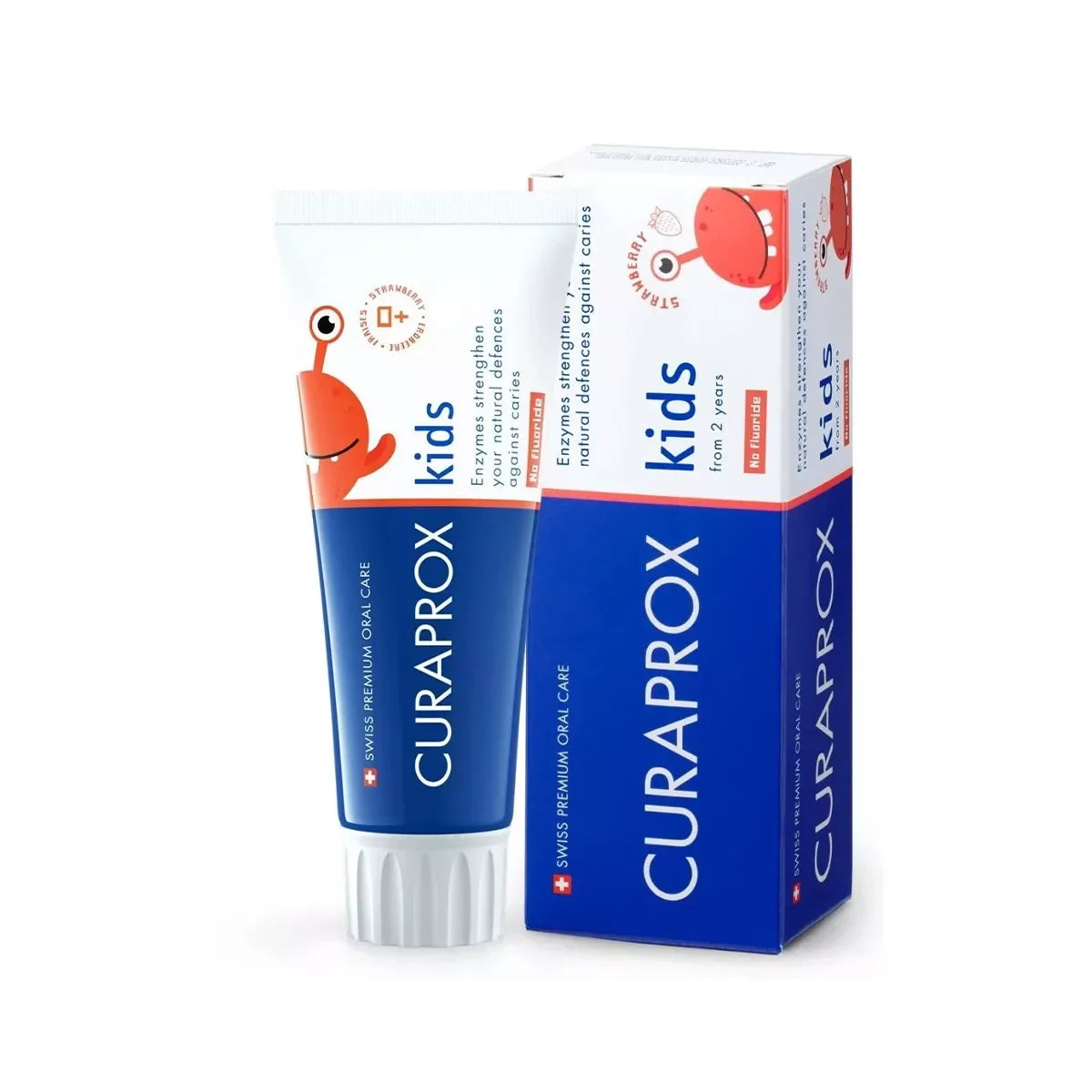Curaprox - Kids Toothpaste – Strawberry (No Fluoride) - GOLDFARMACI