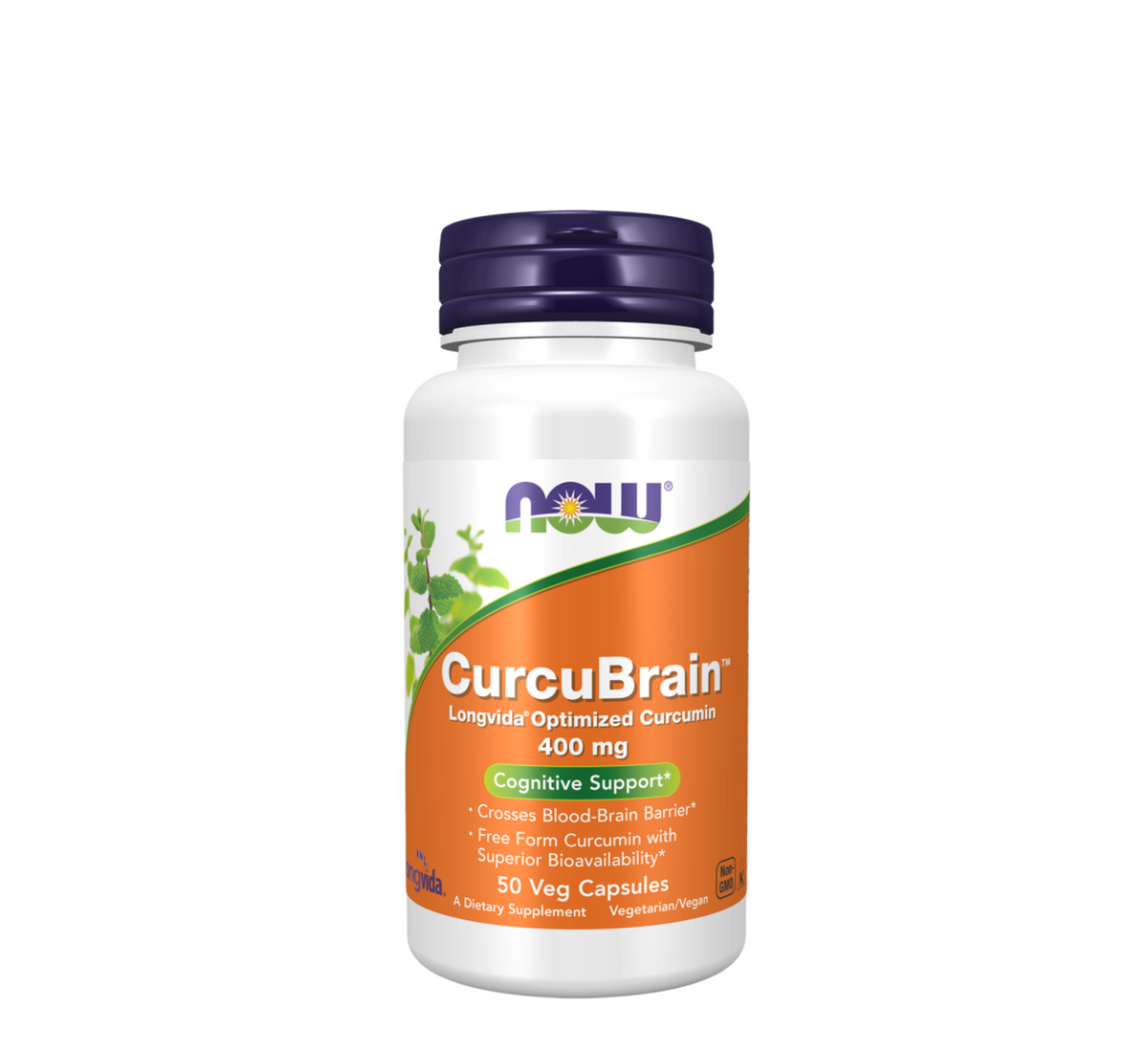 NOW CurcuBrain™ 400 mg – 50 Veg Capsules