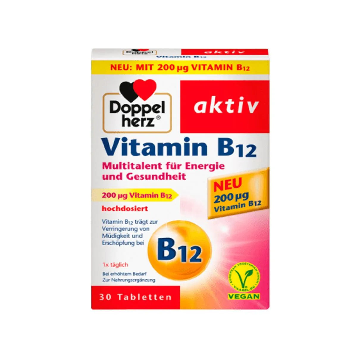 DoppelHerz - Vitamin B12, 30 Tab - GOLDFARMACI
