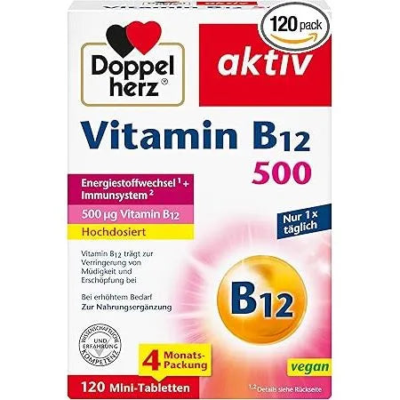 DoppelHerz - Vitamin B12 500mcg x30tab - GOLDFARMACI