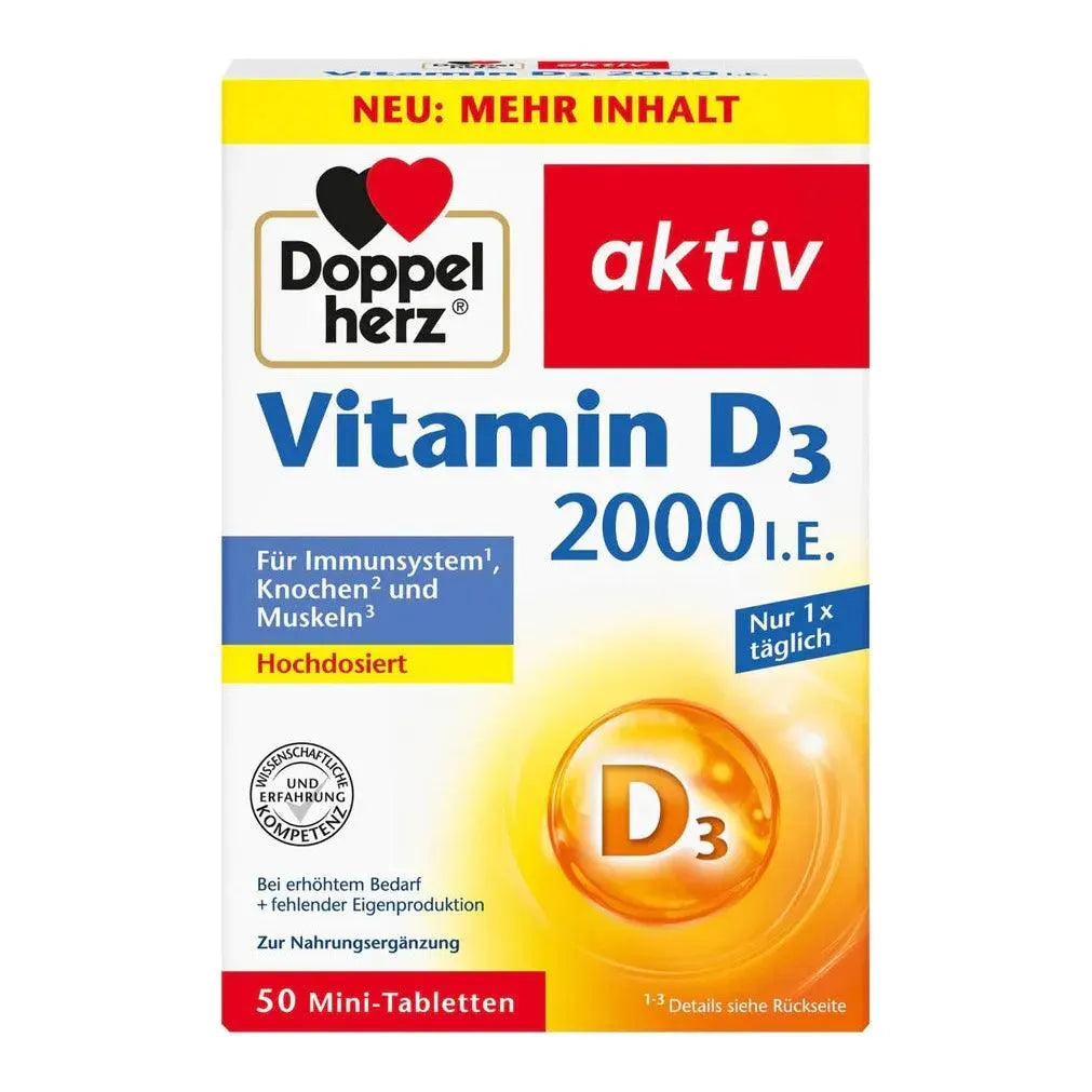 DoppelHerz - Vitamin D3 2000 IU, 50 Tab - GOLDFARMACI