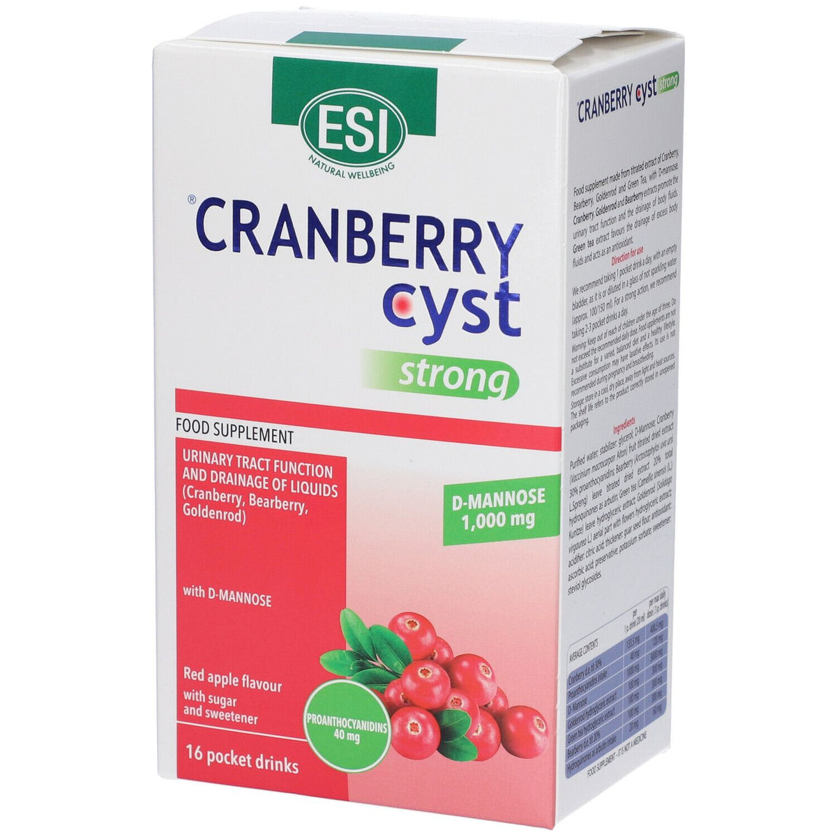 ESI Cranberry Cyst Forte 16 x 20 ml