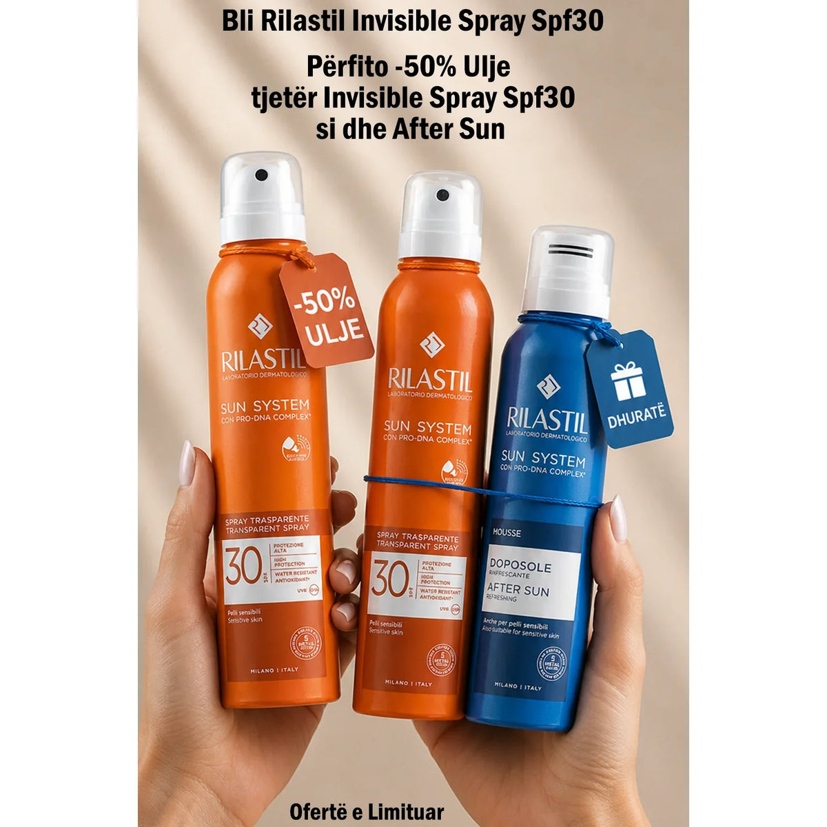 Rilastil Sun System Transparent Spray SPF 30 – 1 Bli, 2 Dhurata!
