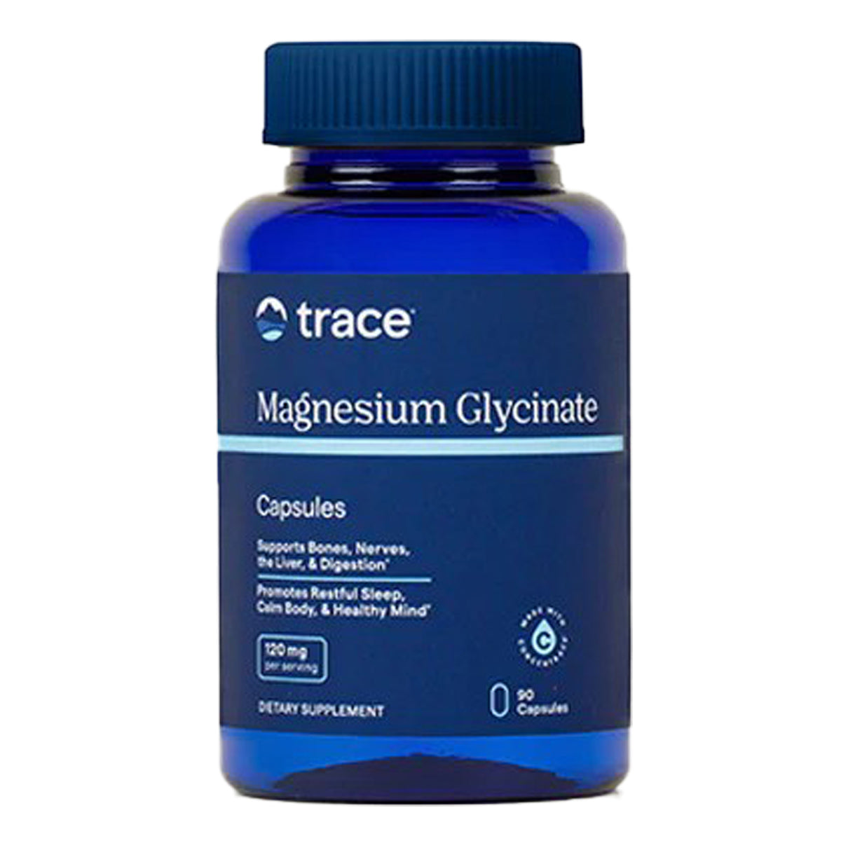 Trace Minerals - Magnesium Glycinate 120 mg 90 Capsules - GOLDFARMACI