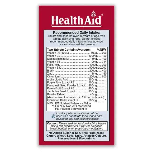 Health Aid - GlucoBate Tablets - GOLDFARMACI