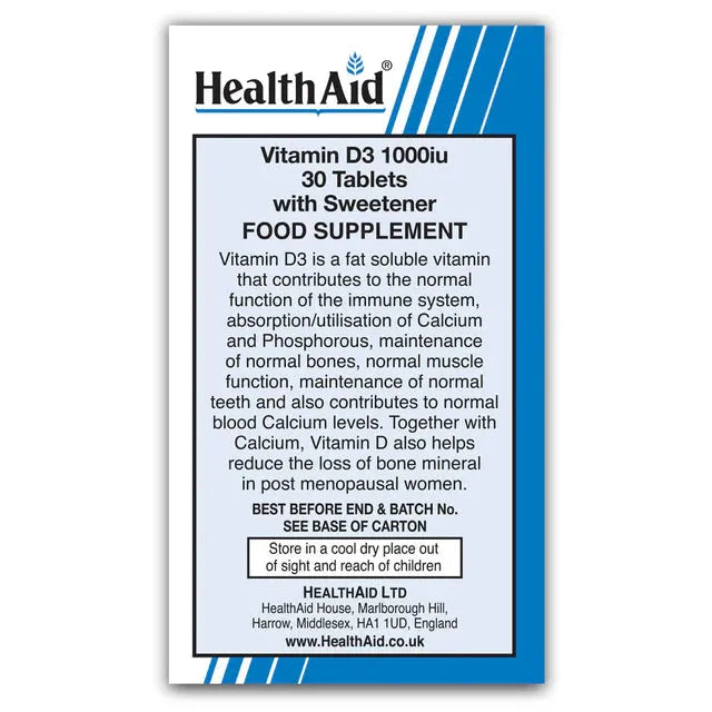 Health Aid - Vitamin D3 1000iu - GOLDFARMACI