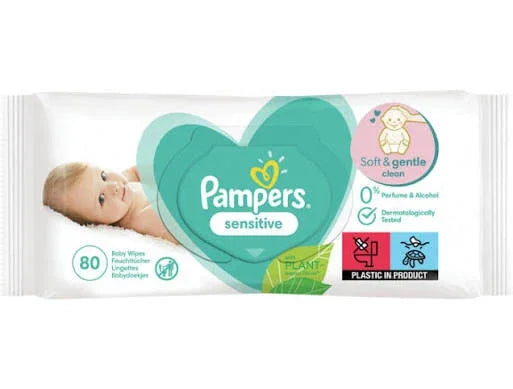 Pampers - Sensitive - Peceta për bebe - 80 copë