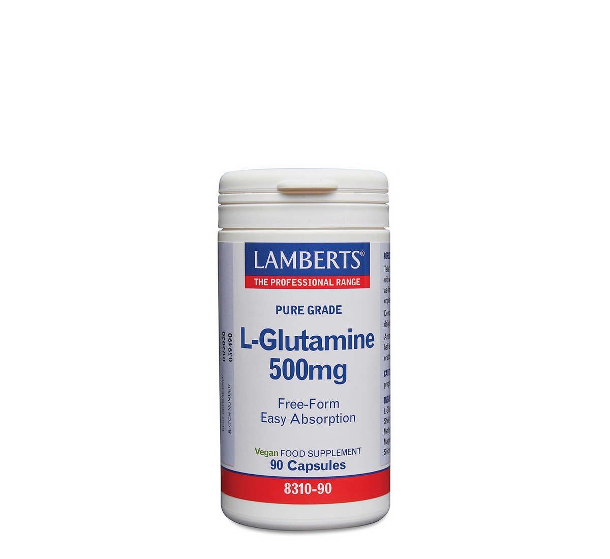 Lamberts L-Glutamine 500 mg, 90 capsules