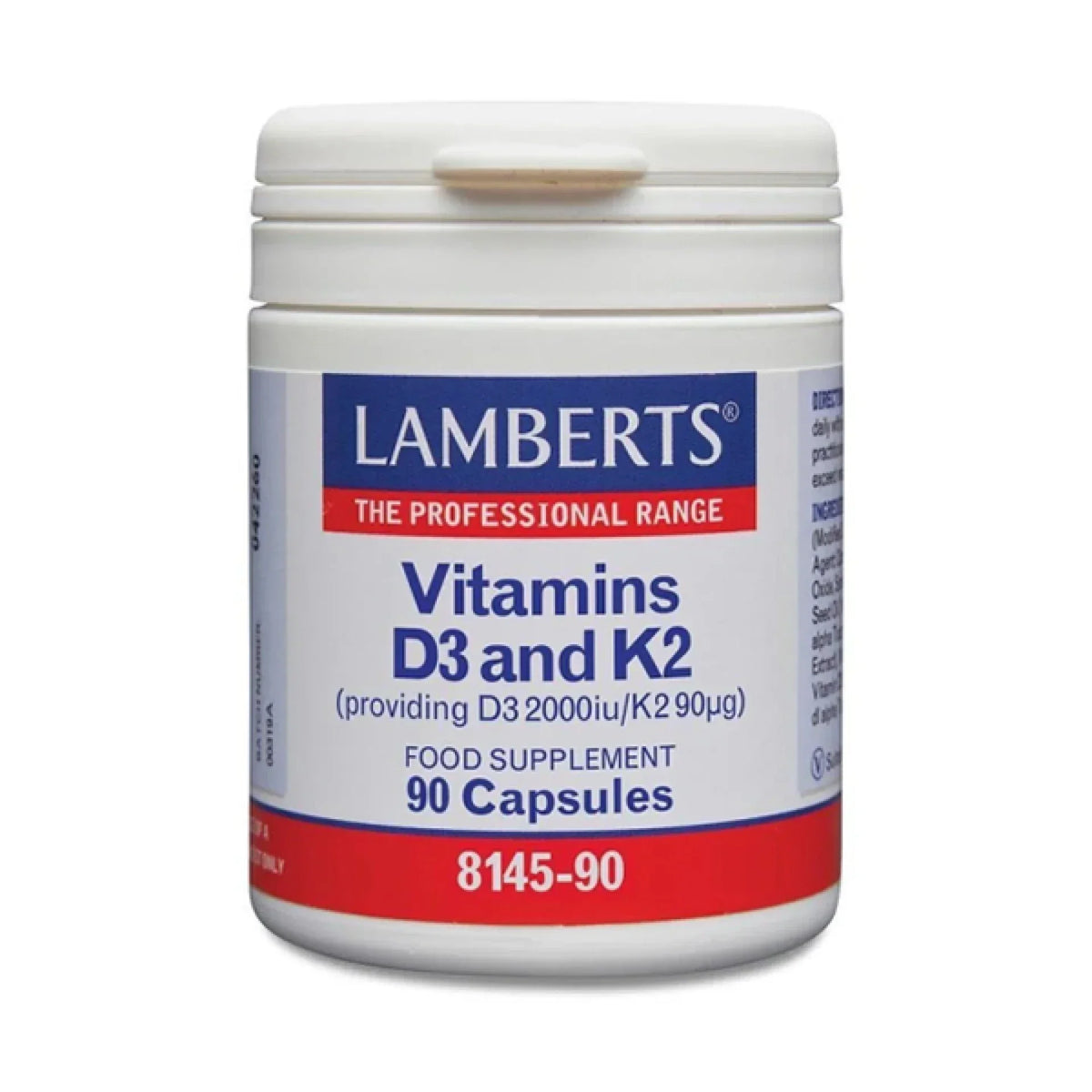Lamberts - Vitamins D3 2000 IU & K2 90 Capsules