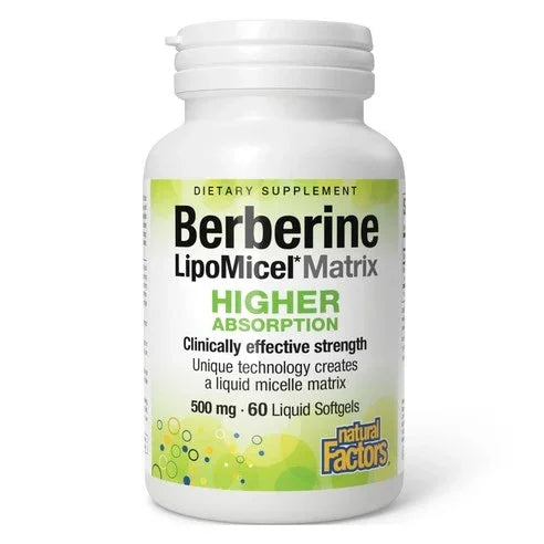 Natural Factors Berberine LipoMicel 60 Softgels