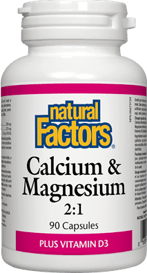 Natural Factors Calcium & Magnesium 2:1 Plus Vitamin D3 90 Capsules