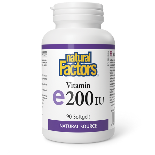 Natural Factors Vitamin E 200 IU d-Alpha 90 Softgels