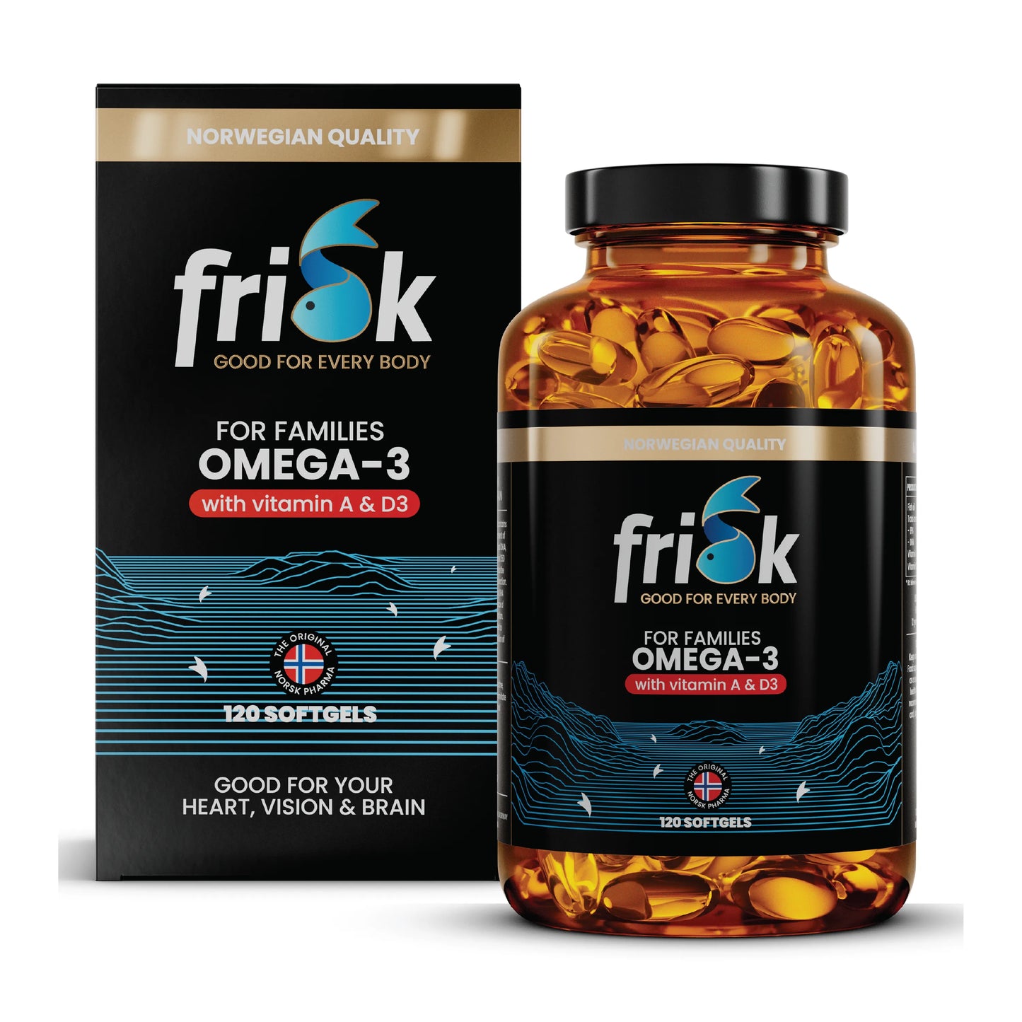 Frisk- Omega-3 for Families - 60 CAPSULES - GOLDFARMACI