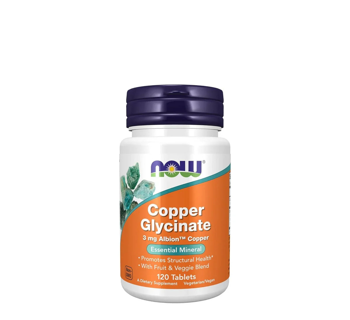 NOW Copper Glycinate 3 mg, 120 tablets