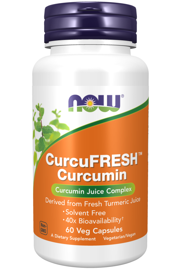 NOW CurcuFRESH Curcumin, 60 vegetarian capsules