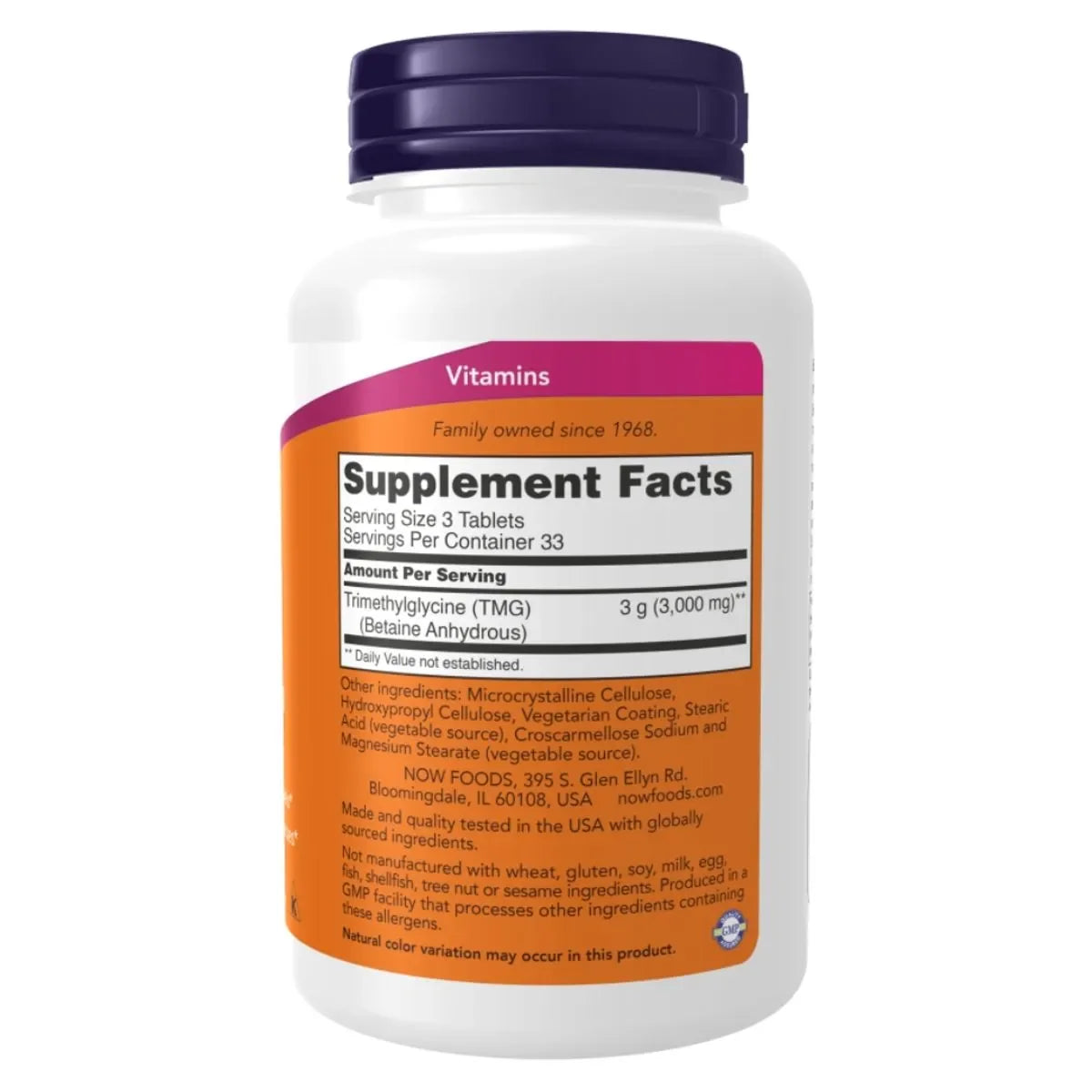 Now - TMG Betaine 1,000 mg - GOLDFARMACI