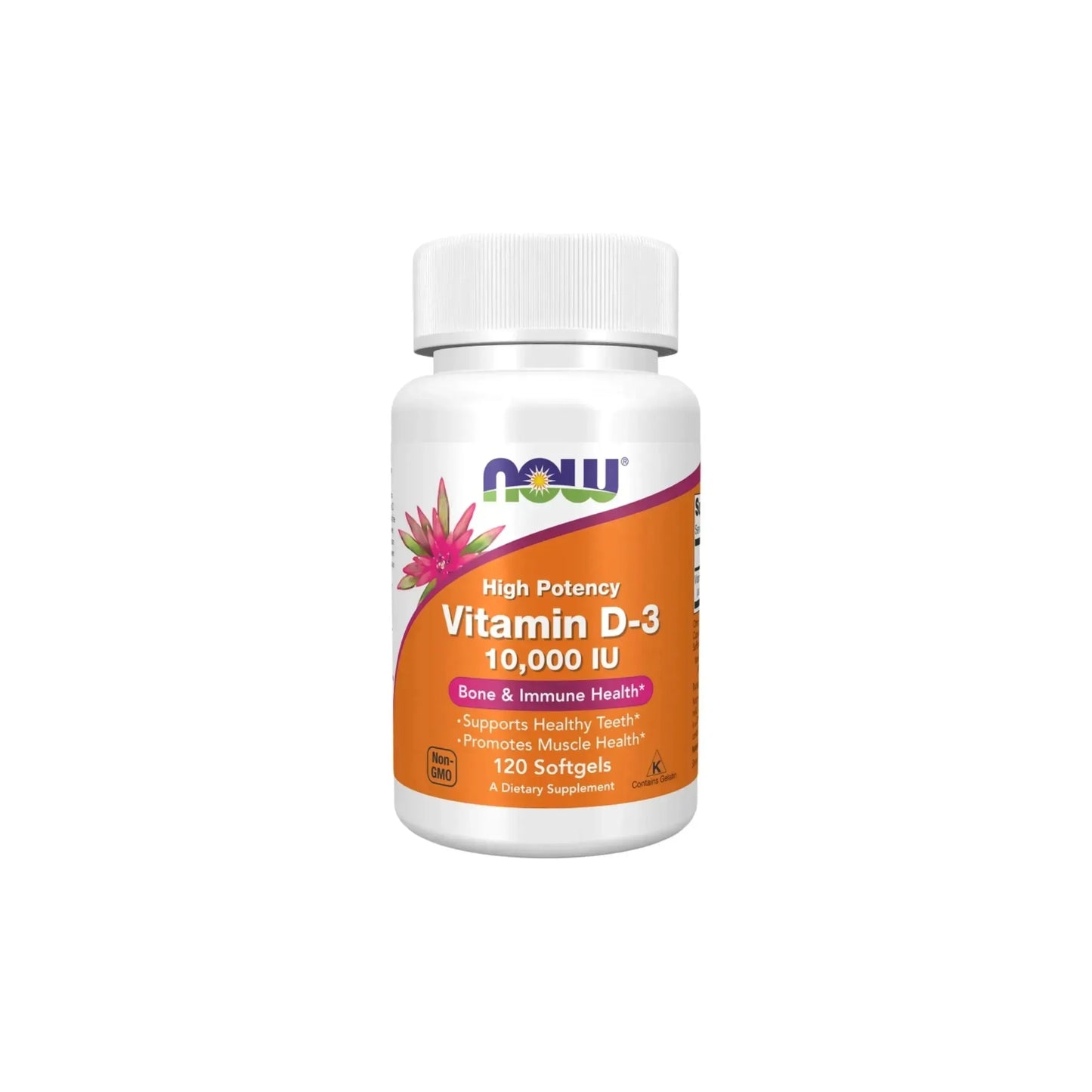 Now - Vitamin D-3 10,000 IU Softgels - GOLDFARMACI