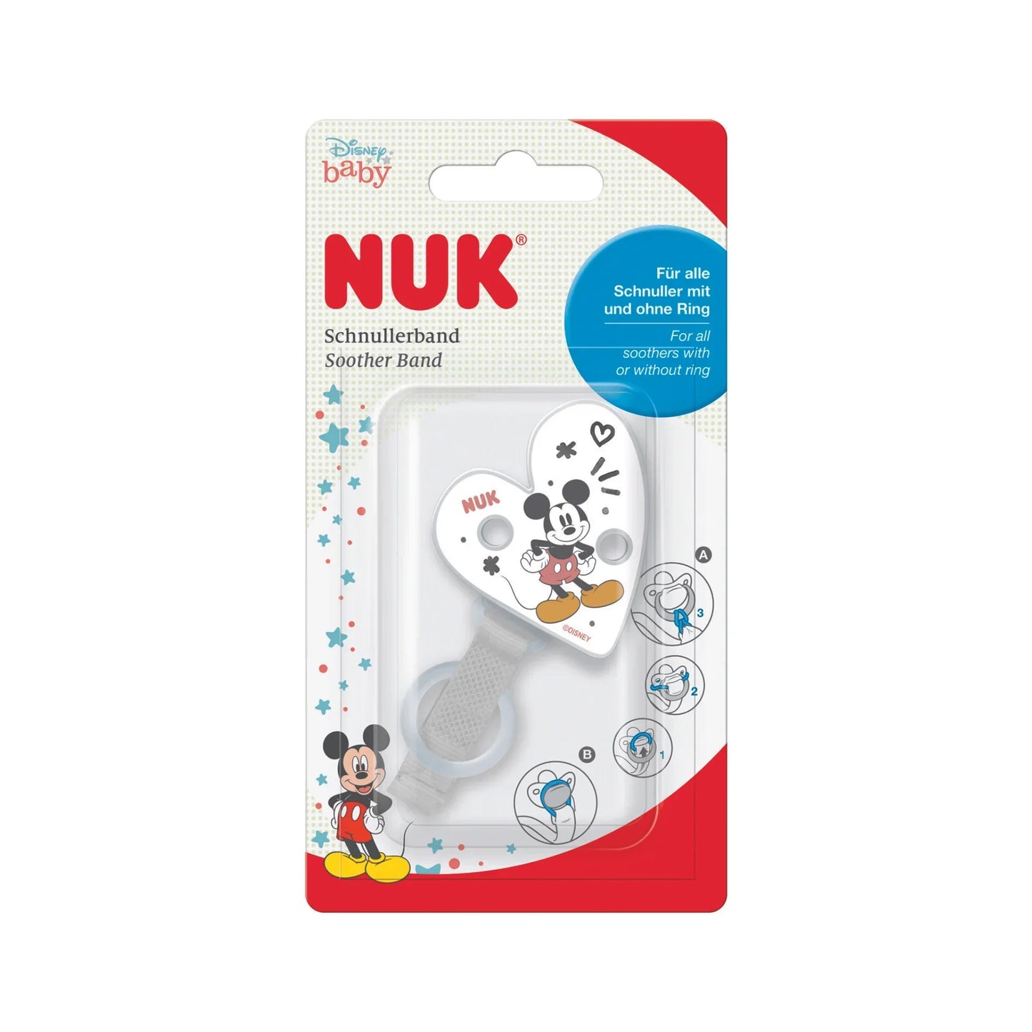 Nuk - Mickey Mouse Soother Chain - GOLDFARMACI
