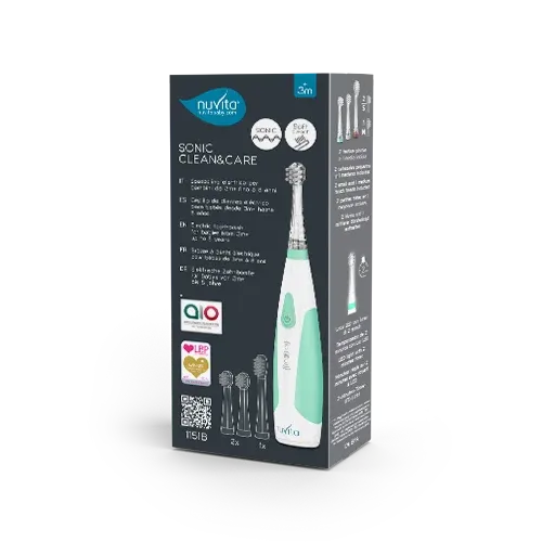 Nuvita - Electric toothbrush for babies and kids - Sonic Clean&Care - GOLDFARMACI
