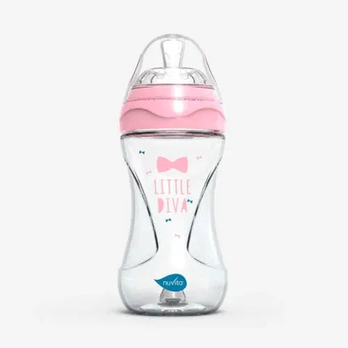 Nuvita - Materno Feel Glass Anti-Colic Baby Bottle (Pink) - GOLDFARMACI