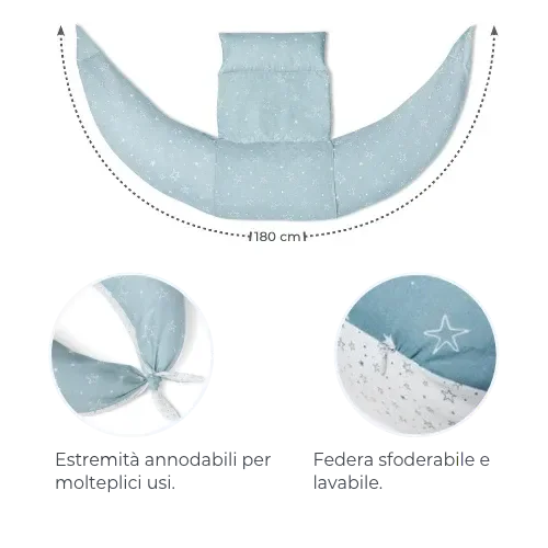 Nuvita - Pregnancy Pillow 12 in 1 - Dreamwizard (With back support) 7100 - GOLDFARMACI