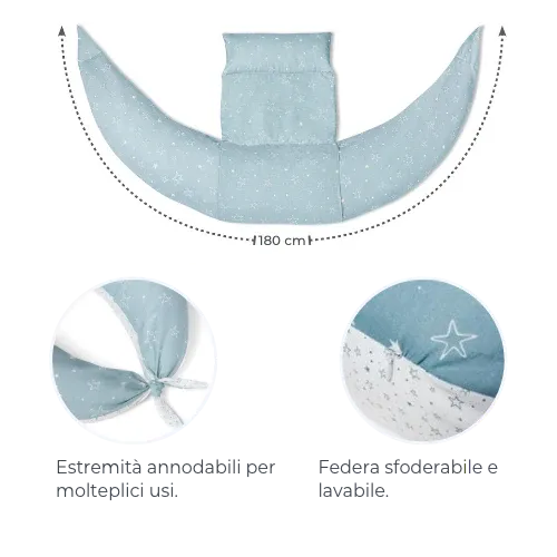 Nuvita - Pregnancy Pillow 12 in 1 - Dreamwizard (With back support) 7100 - GOLDFARMACI