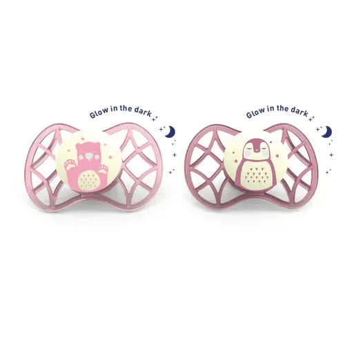 Nuvita - Set of 2 Pacifiers With Symmetrical Teat 0m+ (Girls) - GOLDFARMACI