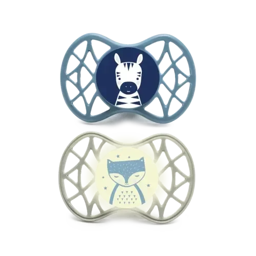 Nuvita - Set of 2 Pacifiers With Symmetrical Teat 6m+ (Boys) - GOLDFARMACI